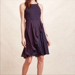Anthropologie Ruffled Clipdot Dress by Eva Franco